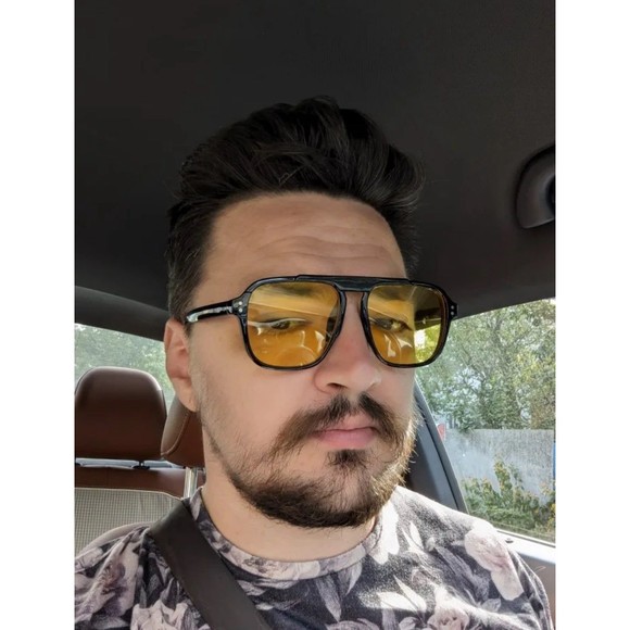 Men Oversized Frame Sunglasses Classic Big Frame Sport Eyeglasses 2023 Vintage - Picture 3 of 10